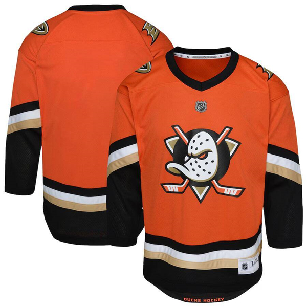 Youth Orange Anaheim Ducks Blank Home Stitched Jersey